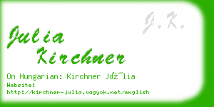 julia kirchner business card